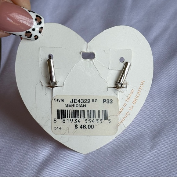 RETIRED Brighton “MERIDIAN” Pearl and Silver Necklace Earrings Set - Picture 4 of 6